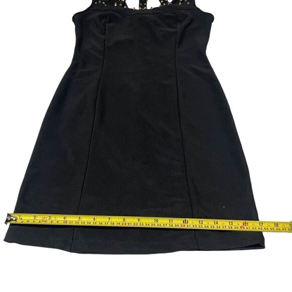 Charlotte Russe Wombs Black Dress W/ gold studs. Size large - Picture 10 of 15